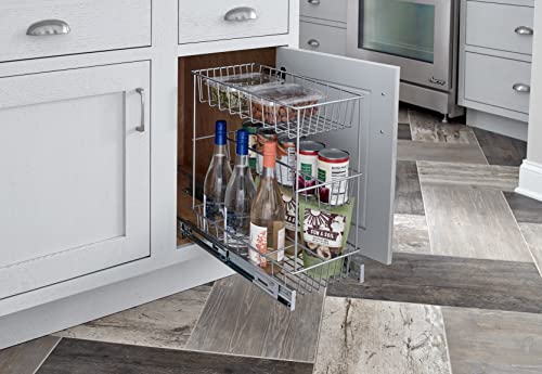 ClosetMaid 32105 Premium Wide 3-Tier Compact Kitchen Cabinet Pull-Out Basket, 8.75-Inch by ClosetMaid - Image 2