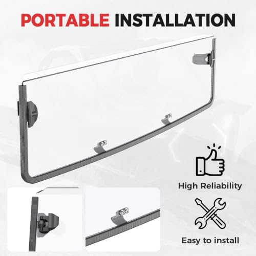 HugeUTV Clear Front Half Windshield for Polaris Ranger 570 / 500 2015-2026 by HugeUTV - Used condition - Image 6