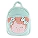 Starpony 28 cm süßer Rucksack, Schultasche, weicher Plüsch-Puppen-Rucksack mit verstellbarem Brustgurt, Geschenke für Mädchen ab 2 Jahren, Kleinkinder, grün
