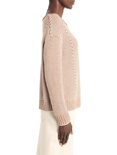 NIC+ZOE Women's Striped Seamed Cotton Cord Sweater3