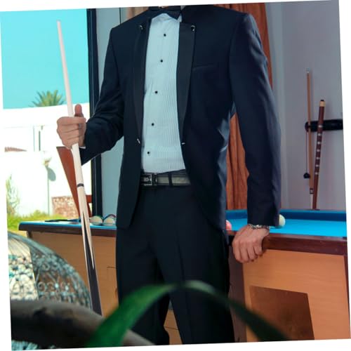 Juego de 2 tacos de billar Happyyami de madera miniatura 5