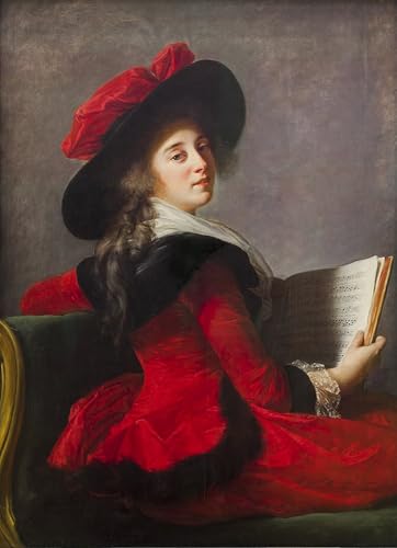 Impression Tableaux Peinture sur Toile Portrait Baronne Crussol Élisabeth Vigée Lebrun