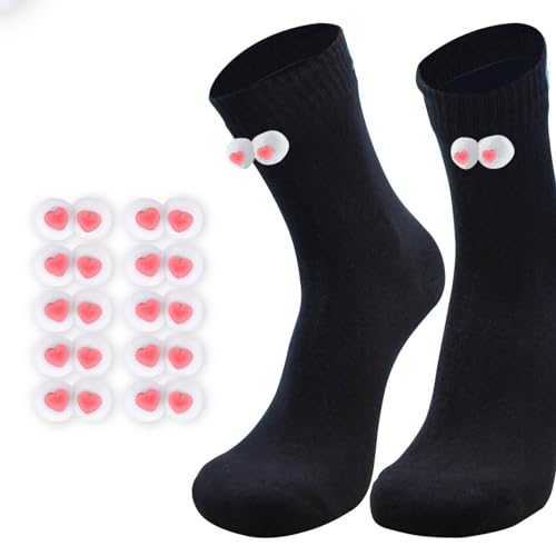 10 Pairs Heart Shape Eyes Eyeballs for Magnetic Holding Hands Socks Hand in Hand Socks Socks Accessories Parts2