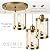 Osimir 3-Light Pendant Lighting, Brushed Gold Dining Room Chandelier Light Fixture Over Table with Clear Glass, Modern Cluster Hanging Lights for Kitchen Island Sink, OS-3014-3BG