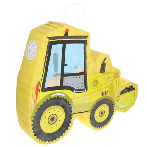 TOYANDONA Piñata de Excavadora Amarilla para Fiestas Infantiles Decoración Colorida y Accesorio de Juego 1 Pieza Adecuado para Cumpleaños Fiesta Temática Construcción