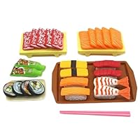 Play Food, 1 Set Simulation Sushi Play Food Pretend Kids Kitchen Playset Plastic Role Educational Toys Gift for Kids Ages 3+.