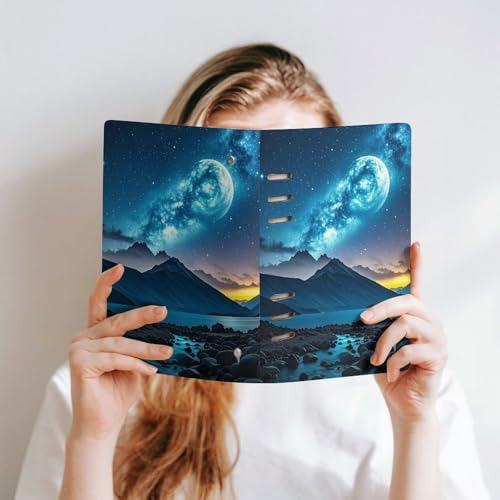 Carnet A5 en cuir synthétique Celestial Night Sky classeur rechargeable