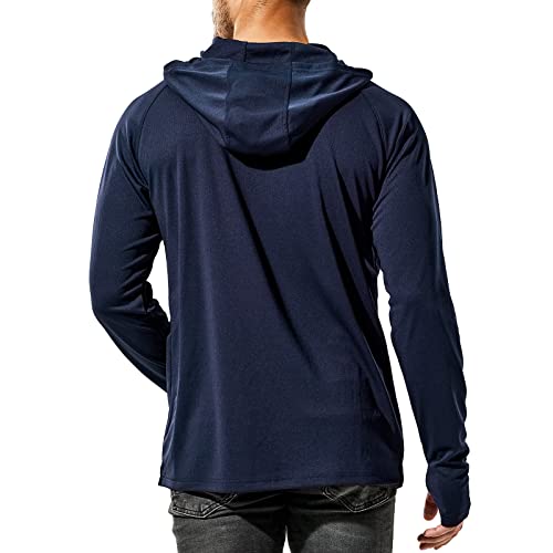 MIER Upf50 Sun Hoodie Camisas De Pesca De Manga Comprida Masculinas Com Capuz - Roupas À Prova De So