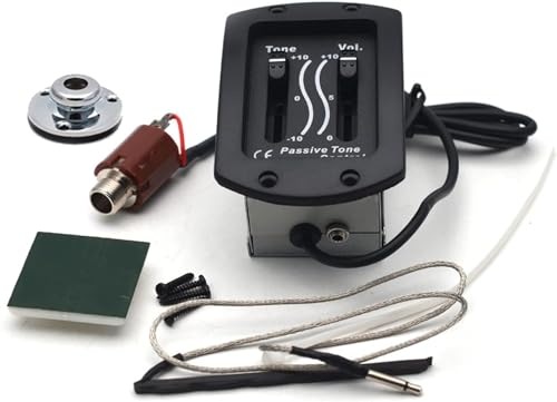 Guitar Pickup Acoustic Guitar Equalizer with Volume and Tone Control Passive Control EQ Black (With Endpin)