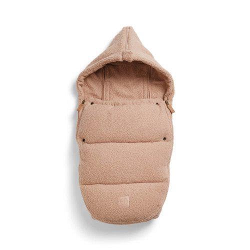 Elodie Details Fußsack Babyschale - Universaler Winterfußsack für Babyschale, Warmer & Wetterfester Babyfußsack für Neugeborene, Waschbarer Autositz Fußsack mit Kapuze - Pink Bouclé