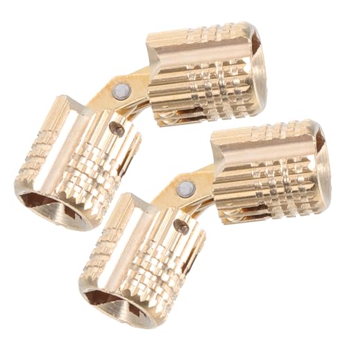 Toyvian 2個 隠し真鍮バレルヒンジ キャビネット扉用 開閉 静音設計 耐荷重強化 家具収納向けシリンダー型隠し蝶番