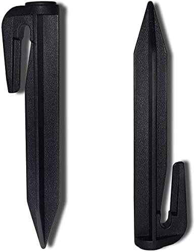 EMBerg Heavy Duty Plastic Boundary Wire Stake Lawn Pegs Landscape Staples (100 Count Package)