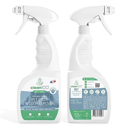 Image of Dog Bed Deodorizer Spray Cleaner - Pet Urine Odor Remover & Stain Eliminator | 100% Natural No Enzymes Pet Stain, Dog Urine, Cat Urine Carpet Cleaner | Poop Smell & Pee Odor Eliminator
