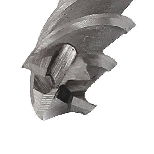 Image of uxcell 6mmx6mmx23mmx64mm Machining Cutting Tool Helical Groove 4 Flute Straight Shank Milling Cutter End Mill