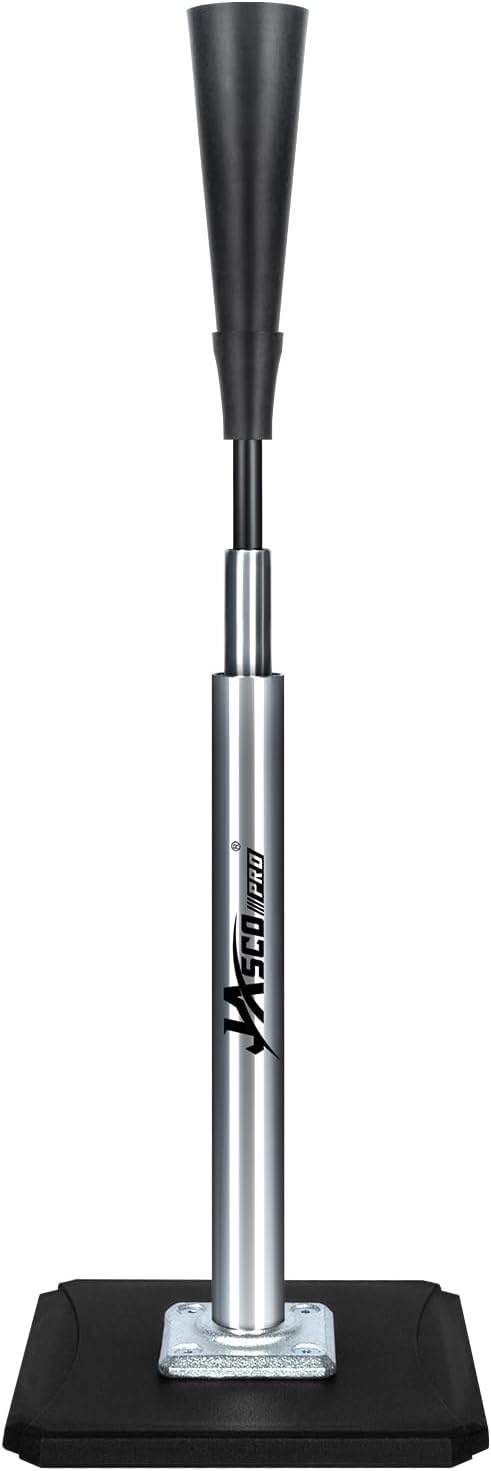 Portable Batting Tee for Baseball/Softball, Height Adjustable 24-46 inches Softball Tee for Kids and Adults,Baseball Tee with Rubber Top,Metal Base,Easy Transport and Assemble Hitting Tee