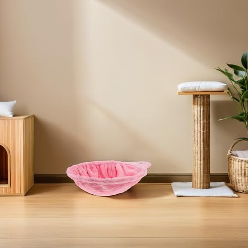 Hamac pour chat en peluche rose Abaodam pour arbre à chat - 6