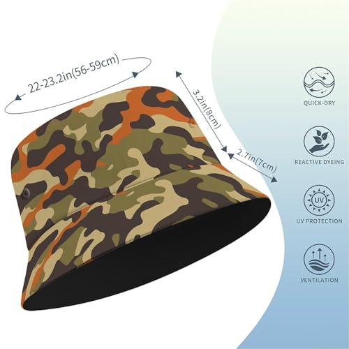 Image of Cool Bucket Hat Beach Sun Hat Beach Fishing Hat for Men Women Teens, Reversible Double-Side-Wear