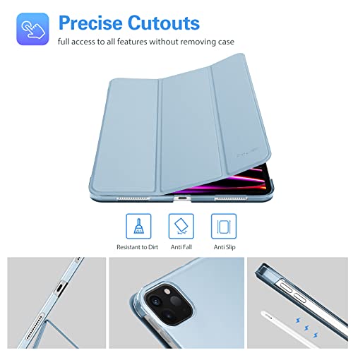 Image of ProCase Smart Case for iPad Pro 12.9 2022202120202018, Slim Stand Hard Back Shell Smart Cover for iPad Pro 12.9 6th Gen5th Gen4th Gen3rd Gen -SkyBlue.