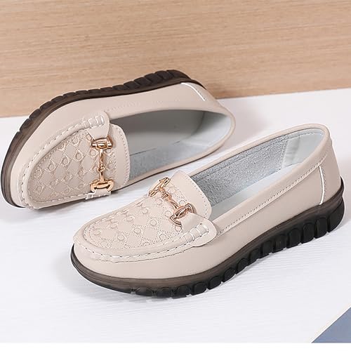 Image of Women's Business Loafers Comfortable & Lightweight Penny Shoes PU Leather Slip On Walking Shoes