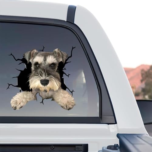 Image of Vinyl Dog Stickers - Car Decals for Women, Dog Lover Gift (Schnauzer Stickers)