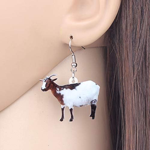 DUOWEI Orecchini Pendenti In Acrilico A Forma Di Capra - Gioielli Divertenti Per Donne E Ragazze, Regalo A Tema Animali - 2