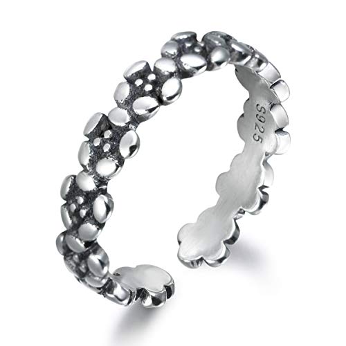 Snorso Blossom Fleurs réglable Anneaux pour femme Interwined Fleurs Boho ouvrir Bague Cover