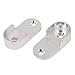 Aexit Wardrobe Closet Weatherproofing Metal Rail Rod End Bracket Support Silver Tone Window Insulation Kits 48x23x13mm 4pcs