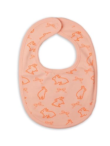 Image of Kidbea Organic Cotton Baby Bib, Adjustable Snap Closure Soft Absorbent Feeding Bibs Apron for Newborns & Infants Child With Cute Prints | Reusable Baby Essential
