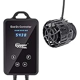 hygger Mini Wave Maker Aquarium Magnetic DC Powerhead with LED Display Controller for Saltwater Tank, 2600 GPH Aquarium Water Circulation Pump 26 to 55 Gallon Black