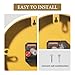 HEBOIX Modern Wall Clock for Living Room,Large Gold Decorative Wall Clock with Light,Creative Silent Clock Battery Operated for Kitchen/Entryway/Bedroom/Office/Dinning Room Metal Wall Decor