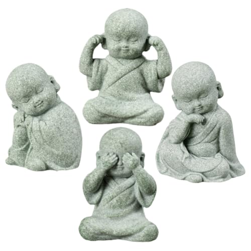 Ornement de moine de bureau Yardwe lot de 20 figurines cadeaux - 6