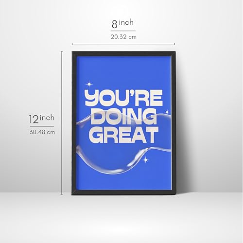 Image of Wall Framed Posters | 8x12 inch size | Motivational Quotes Posters |Inspirational inchYou're Doing Great inch Motivational Photo Frame - Desk & Wall Decor for Office, Home, and Study