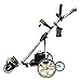BATCADDY X3R Sealed Lead 18-Hole Battery Powered Golf Push Cart with Remote, Dual Motor, 9-Speeds and Reverse, Cruise Control, Anti-Tip Wheel, and Downhill Control, Titanium Silver
