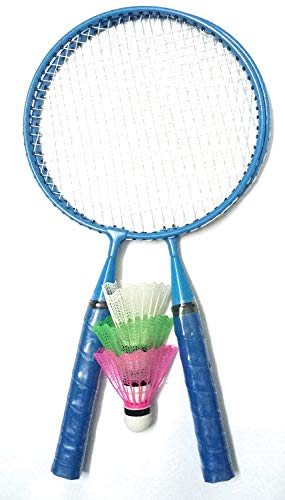 Image of Badminton Racket for Kids - 2 Pcs Set Baby Badminton Aluminum Toy Set for Children with Multicolor Shuttlecocks and Backpack, A97 Multicolor