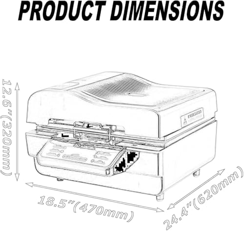 Máquina de Prensa Térmica 3D 2800W con Control Inteligente miniatura 4