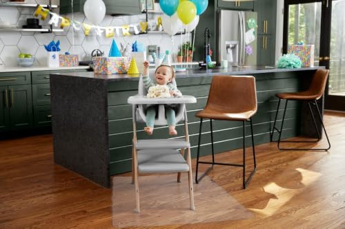Graco Under High Chair Mat, 50", Clear, Pack of 1 | Waterproof & Washable, Plastic, Food/Spill Catcher, Eating, Painting & Art Floor Cover - image 3