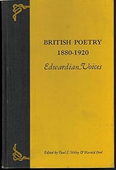Hardcover British Poetry 1880 to 1920: Edwardian Voices Book