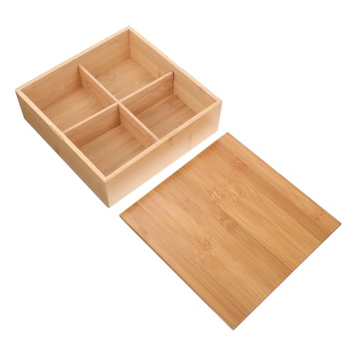ABOOFAN Compartment Storage Box with Lid Versatile Organizer for Tea Bags Dried Fruits and Sundries and Practical present Occasion
