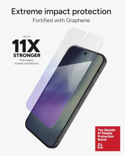 Image of ZAGG XTR5 Google Pixel 11 / Pixel 11 Pro Screen Protector | 11x Stronger Impact Protection, Sleep Better Eyesafe Blue Light Filter, Anti-Reflective, InvisibleShield, Easy Installation