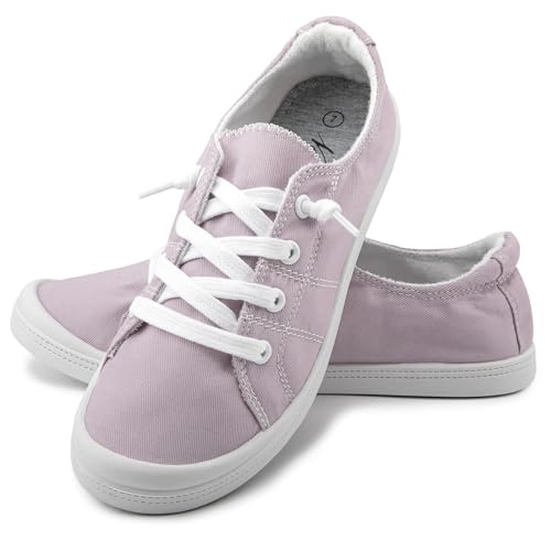 Image of Womens Slip On Shoes, Canvas Low Top Sneakers, Casual Classic Flat Shoes | Comfort Fashion Sneaker with Non Slip Rubber Outsole, Lightweight Tennis Shoes for Walking, Shopping, Picnic, Travel