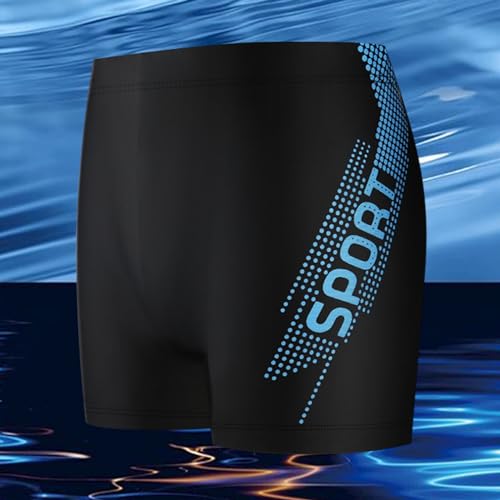 Men's Swim Trunks for Beach Resort Water Park Digital Print Stylish and Comfortable Athletic Swimwear for (Sky Blue, XL)3