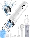 Dovety Car Vacuum Portable Cordless, 21000PA Powerful Suction, 5 in 1 Mini Vacuum Cleaner with LED Light, Handheld Car Vacuum Up to 40 Mins Runtime Portable Vacuum for Car, Home, Pet, Office