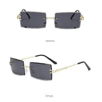 Valentino スクエアフレーム サングラス ヴィンテージ Amazon.co.jp: スクエアリムレスサングラス ファッション