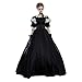 Produktbild YEBIRAL Damen 1/2 Ärmel Mittelalter Party Kleid Viktorianischen Königin Kleider Gothic Jahrgang Prinzessin Renaissance Kostüm Bodenlänge Maxikleid für Hochzeit, Karneval, Halloween