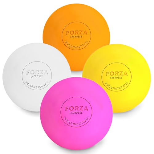 FORZA World Match Lacrosse Ball Lacrosse Balls in Variety of Colours & Pack Sizes | Massage Ball for Training & Recovery (White Pack of 1)