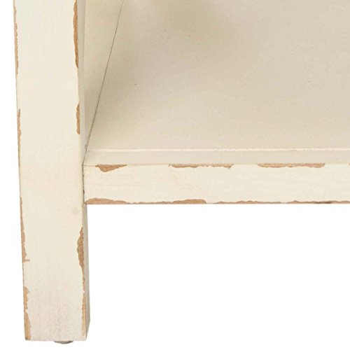 Safavieh American Homes Collection Mia Distressed Ivory End Table #TOP3