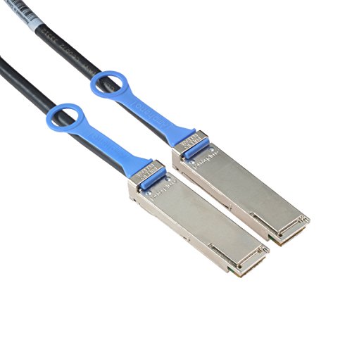 Amphenol SF-QSFPPEXPAS-005 QSFP+ 40-Gigabit Ethernet Cable, 40 GbE, QDR InfiniBand, Passive Copper, 5 m, 16', Black