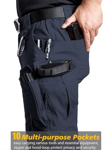 NAVEKULL Men's Flex Tactical Pants Cotton Stretch Work Cargo Pants Lightweight EDC Outdoor Hiking Trousers3
