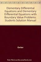 Elementary Differential Equations and Elementary Differential Equations with Boundary Value Problems Student Solutions Manual 0321004612 Book Cover