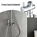 Diverter Valve Splitter - 3 Way Shower Arm Valve, Solid Brass Shower Head Diverter, 1.2 Inch Sink and Faucet Splitter, Excellent Bathroom Kitchen Plumbing Tool, Home Installation Use